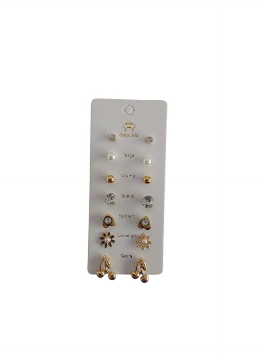Earrings Gold 7 dias Maria Flor