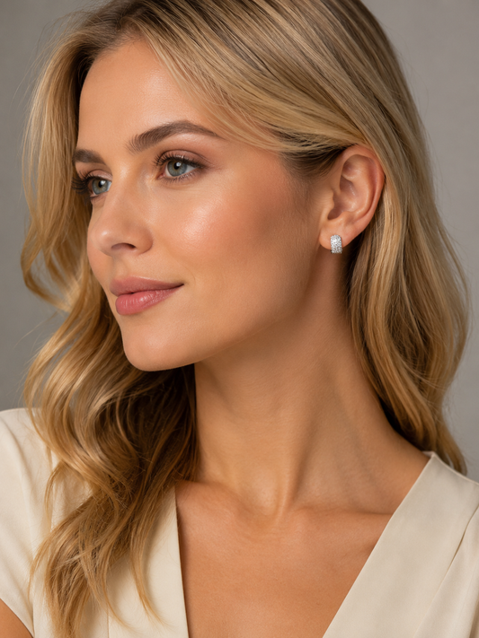 Argola P Silver Maria Eduarda