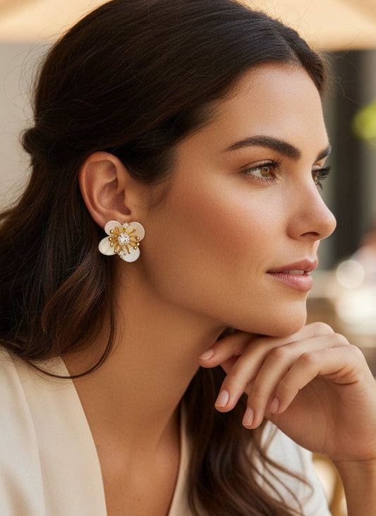 Earring Gold Flor Maria Deyse