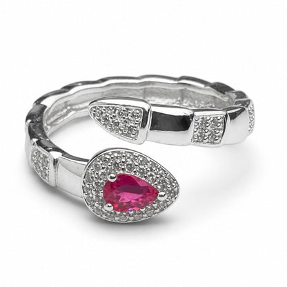 Ring Silver Maria Samara Pink
