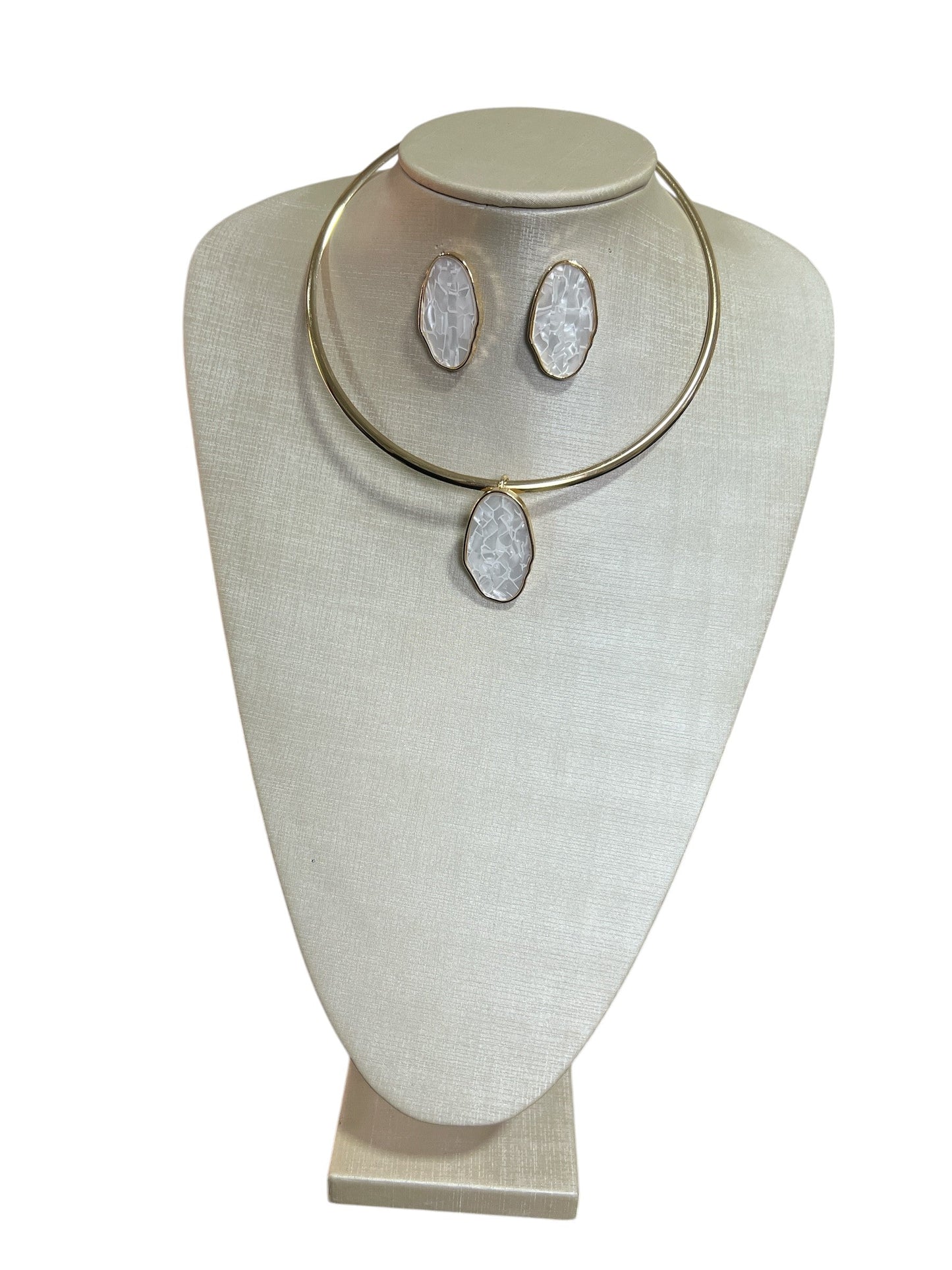 Set Gold Necklace + Earring Maria Rebeca
